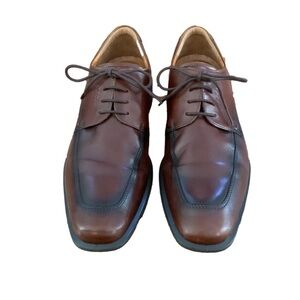 Ecco Leather Dress Shoes, Size 12.5, Brown